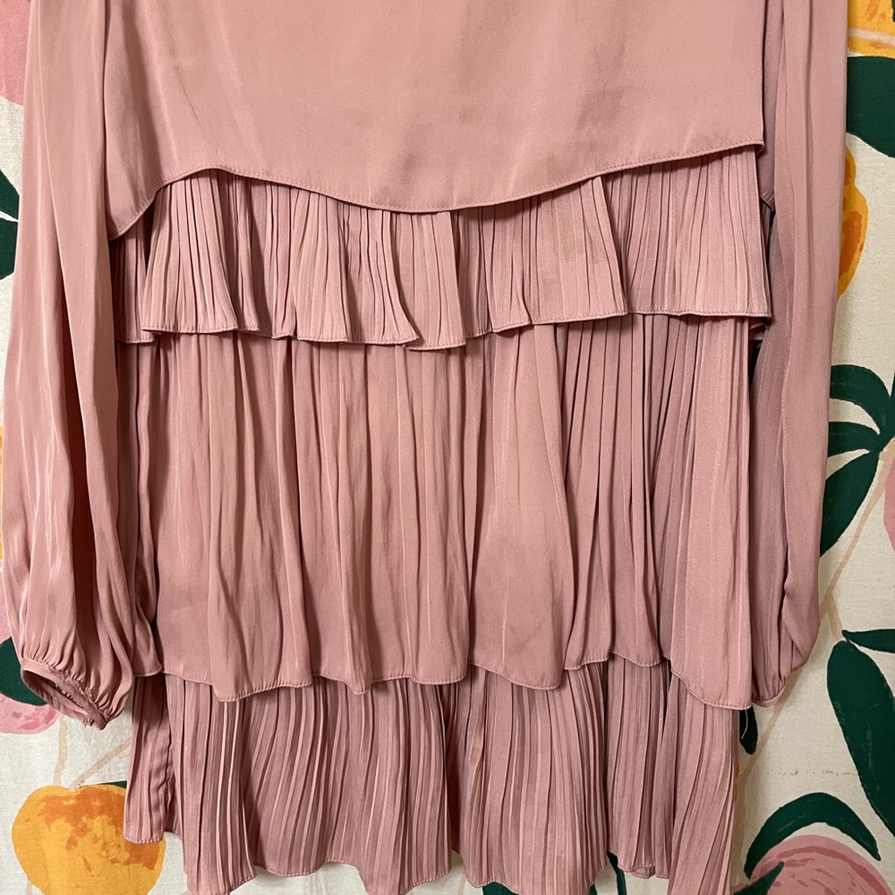 Pink Ruffled Shift Dress - Picture 4 of 4